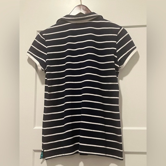 U.S. Polo Assn. Black and White Sporty Striped Polo - Picture 4 of 4